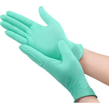 Vyšetřovací rukavice Rukavice latexové bezprašné ALOE CARE (100 ks) - zelené L