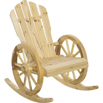 Zahradní lehátko Zahradní houpací křeslo 68 x 88 x 92 cm | přírodní