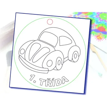 kreativní sada Radost v písku Sada medailí 5ks - 1. třída auto