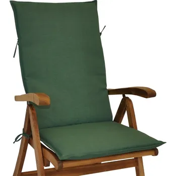 Zahrada Axin Trading s.r.o. Polstr na teakové zahradní křeslo UNI vysoké - látka tmavě zelený melír