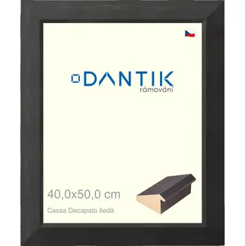 Rám na obraz DANTIK rámeček 40x50 | Caa Decapato černá (Plexi Čiré) (Vyrobeno s láskou u nás v DANTIKU)