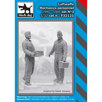 Plastikový model Blackdog 1/32 Luftwaffe Mechanic personnel set No.2 1940-45