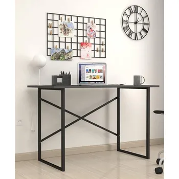 Jídelní stůl Psací stůl 60x120 cm ANGELA antracit/černá