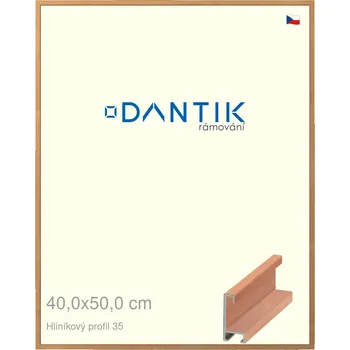Rám na obraz DANTIK rámeček 40x50 | ALU profil 6035 Dýha třešeň (Plexi Čiré) (Vyrobeno s láskou u nás v DANTIKU)