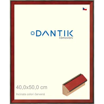 Rám na obraz DANTIK rámeček 40x50 | INCLINATA colori červená (Plexi Čiré) (Vyrobeno s láskou u nás v DANTIKU)