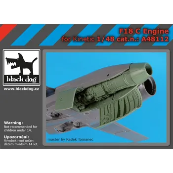 Plastikový model Blackdog 1/48 F-18 C engine (KIN)
