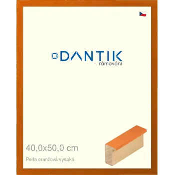 Rám na obraz DANTIK rámeček 40x50 | PERLA oranžová vysoká (Plexi Čiré) (Vyrobeno s láskou u nás v DANTIKU)