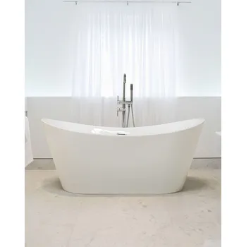 Vana Vana bílá akrylová 180 x 88 cm volně stojící pro jednu osobu moderní styl koupelna Beliani