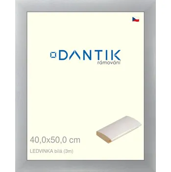 Rám na obraz DANTIK rámeček 40x50 | LEDVINKA bílá (Plexi Čiré) (Vyrobeno s láskou u nás v DANTIKU)