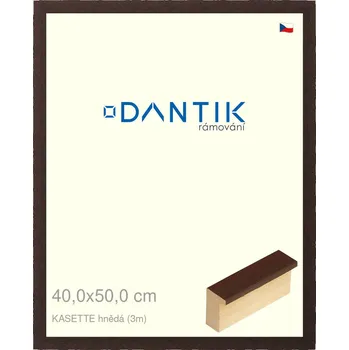 Rám na obraz DANTIK rámeček 40x50 | KASSETTE hnědá (Plexi Čiré) (Vyrobeno s láskou u nás v DANTIKU)
