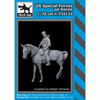 Plastikový model Blackdog 1/35 US Special forces on horse (1 fig. + 1 horse)