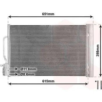 Výparník klimatizace Kondenzátor, klimatizace VAN WEZEL 37015703