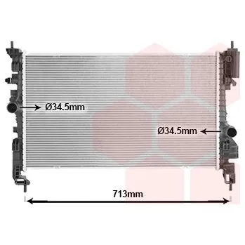 Chladič motoru Chladič, chlazení motoru VAN WEZEL 37012729