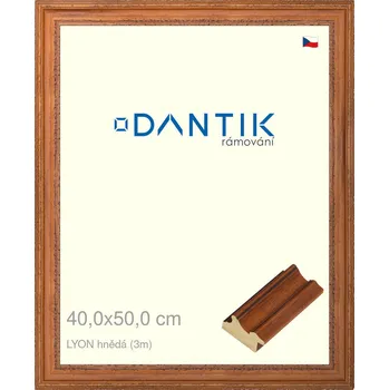 Rám na obraz DANTIK rámeček 40x50 | LYON hnědá (Plexi Čiré) (Vyrobeno s láskou u nás v DANTIKU)