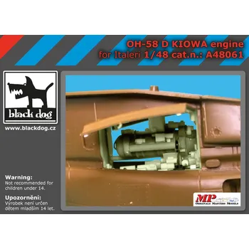 Plastikový model Blackdog 1/48 OH-58 D Kiowa engine (ITAL)