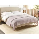 Přikrývka růžová bavlna 220 x 240 cm vaflový vzor deka na postel textilní doplňky ložnice obývací pokoj Beliani