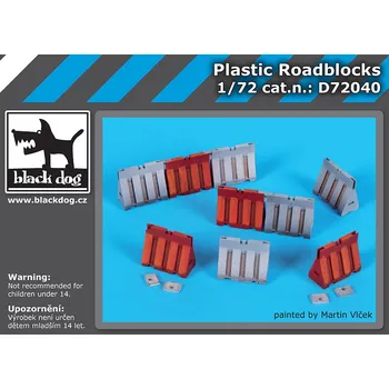 Plastikový model Blackdog 1/72 Plastic roadblocks (9 pcs.)