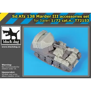 Plastikový model Blackdog 1/72 Sd.Kfz 138 Marder III accessories set (REV)