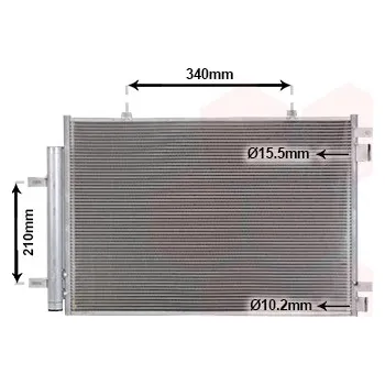 Výparník klimatizace Kondenzátor, klimatizace VAN WEZEL 52015704