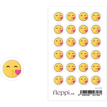 samolepka Fleppi Samolepky Smajlík - zamilovaný polibek