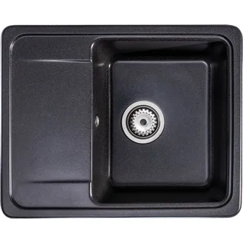 Granitový dřez Granisil Cortes 570.5 Black metallic