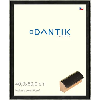 Rám na obraz DANTIK rámeček 40x50 | INCLINATA colori černá (Plexi Čiré) (Vyrobeno s láskou u nás v DANTIKU)