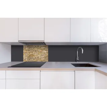 DIMEX | Dibond za kuchyňskou linku DBW-06040-257 | 60 x 40 cm | Rustikální béžová zeď + Dibond deska za kuchyňskou linku DIMEX v rozměru 60 x 40 cm, motiv Rustikální béžová zeď