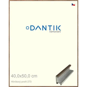 Rám na obraz DANTIK rámeček 40x50 | ALU profil 7273 Dýha wenge (Sklo Čiré) (Vyrobeno s láskou u nás v DANTIKU)