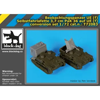 Plastikový model Blackdog 1/72 Beobachtungspanzer UE Conv.set (S-MODEL)