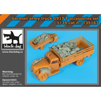 Plastikový model Blackdog 1/35 German army truck G917 T access.set (ICM)