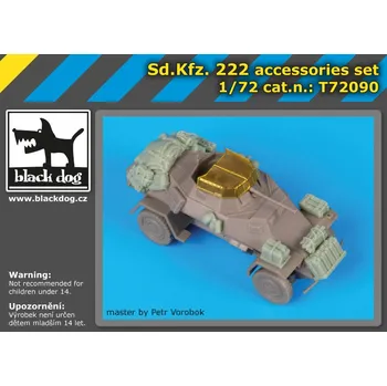 Plastikový model Blackdog 1/72 Sd.Kffz. 222 accessories set (DRAG)