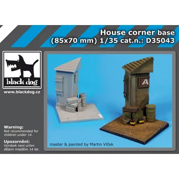 Plastikový model Blackdog 1/35 House corner base No.1 (85x70 mm)