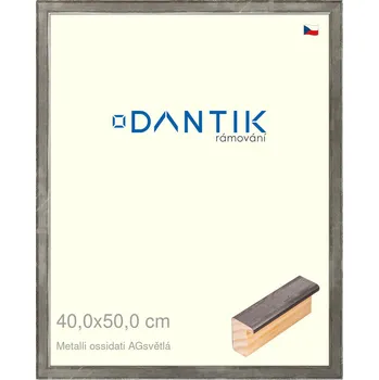 Rám na obraz DANTIK rámeček 40x50 | Metalli oidati AGsvětlá (Sklo Čiré) (Vyrobeno s láskou u nás v DANTIKU)