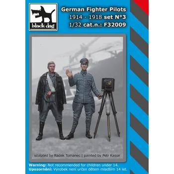 Plastikový model Blackdog 1/32 German Fighter Pilots set 3 1914-18 (2 fig.)