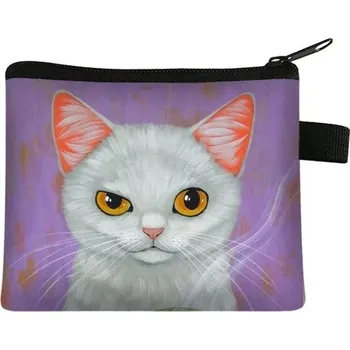 Malá dámská peněženka s motivem kočky - 11