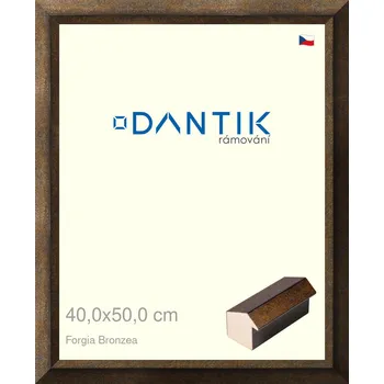 Rám na obraz DANTIK rámeček 40x50 | Forgia Bronzea (Sklo Čiré) (Vyrobeno s láskou u nás v DANTIKU)