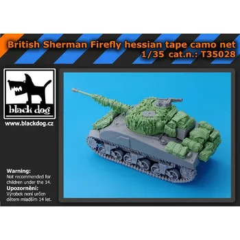 Plastikový model Blackdog 1/35 British Sherman Firefly hessian tape camo net