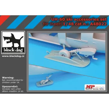 Plastikový model Blackdog 1/48 UH-60 Ski accessories set (ITAL)