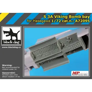 Plastikový model Blackdog 1/72 S 3A Viking bomb bay (HAS)