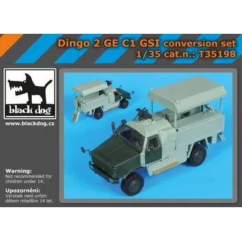 Plastikový model Blackdog 1/35 Dingo 2 GE C1 GSI Conversion set (REV)