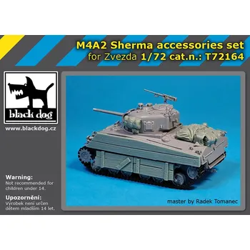 Plastikový model Blackdog 1/72 M4A2 Sherman accessories set (ZVE)