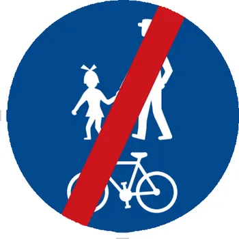 Dopravní značka Dopravní značka Konec stezky pro chodce a cyklisty - C9b