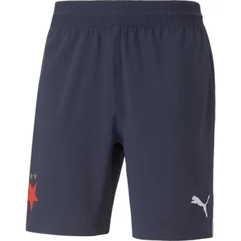 Pánské kraťasy Pánské fotbalové šortky Puma SKS SHORTS PROMO M Tmavě modrá, Bílá, Červená