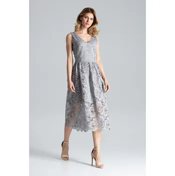 Dámské šaty Figl Dámské midi šaty Rinzol šedá XL