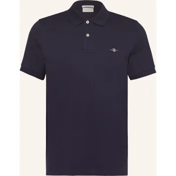 Pánská košile Gant Pánská Polokošile Z Piké Regular Fit, tmavě modrá, S