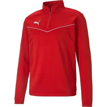Pánská mikina Pánská mikina se zipem Puma TEAMRISE 1/4 ZIP TOP XS Červená, Bílá