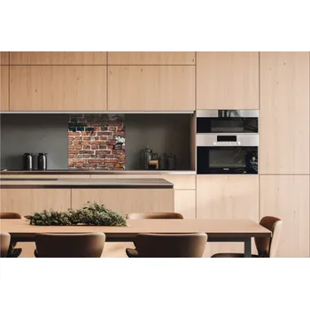 Obklad DIMEX | Dibond za kuchyňskou linku DBW-06060-305 | 60 x 60 cm | Oprýskaná cihlová zeď + Dibond deska za kuchyňskou linku DIMEX v rozměru 60 x 60 cm, motiv Oprýskaná cihlová zeď