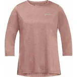 Dámské tričko Jack Wolfskin CROSSTRAIL 3/4 T W S Růžová, Stříbrná