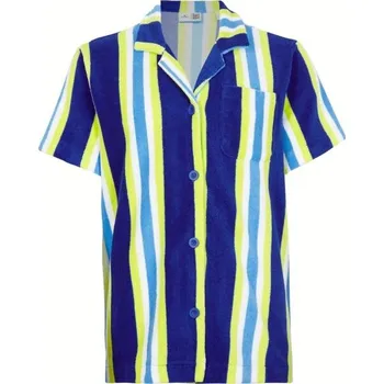 Dámská košile Dámská košile s krátkým rukávem O'Neill BRIGHTS XS Modrá, Reflexní neon, Bílá