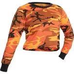 ROTHCO Triko dámské krátké CROP dlouhý rukáv ORANGE CAMO S URBAN CAMO ORANGE